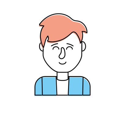 saç tasarım ve gömlek vektör çizim ile şirin adam