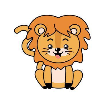 ifade ile güzel sevimli hayvanlar illüstrasyon vektör