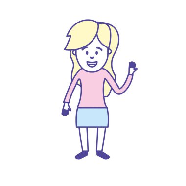 kadın saç tasarım ve giyim vektör çizim ile