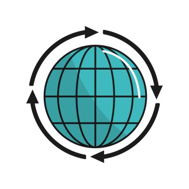 küresel Internet dijital service bağlanma, vektör çizim