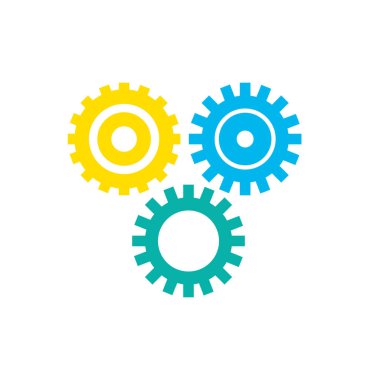 Mühendislik vektör çizim işlemek için sanayi dişliler