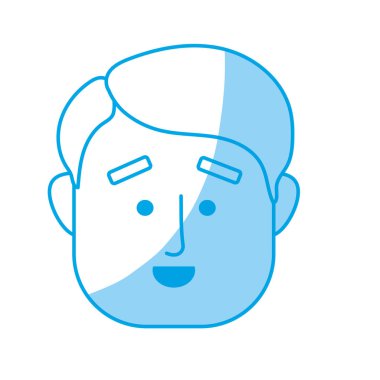 siluet adam yüz saç modeli tasarım vektör çizim ile