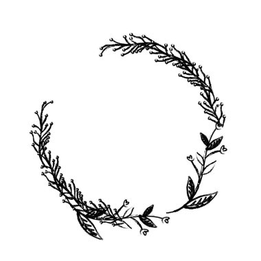 dallar yaprak ve çiçek dekorasyon vektör çizim ile