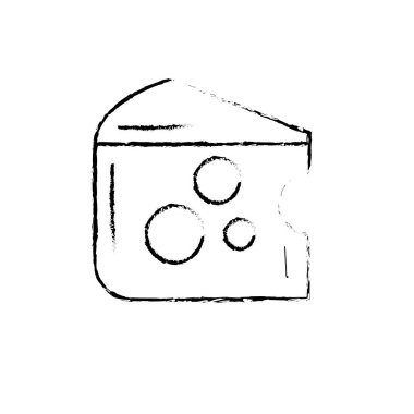 Şekil lezzetli peynir gıda besin vektör çizim ile