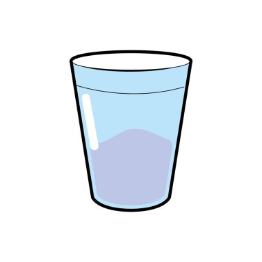 water glass to drink and fresh beverage vector illustration