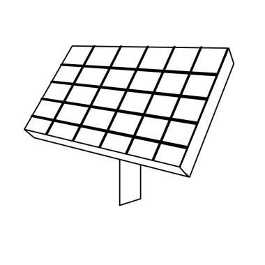 line güneş enerjisi öğesi için ecologycal bakım vektör çizim