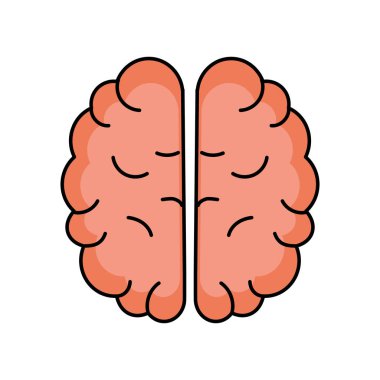 Beyaz arka plan vektör çizim üzerinde fikir ile yaratıcı beyin