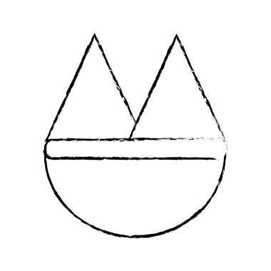 satır beautyful ve doğal dağlar ekoloji, vektör çizim tasarım