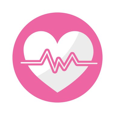 etiket kalp ritim cardic bilmek ve frekans vektör çizim