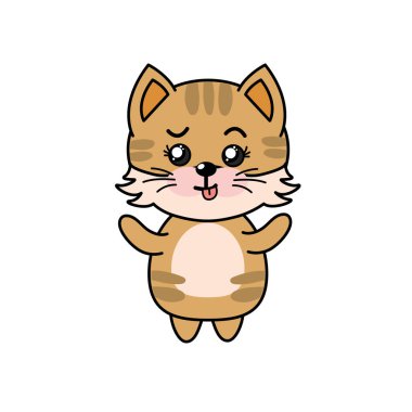 ifade ile güzel sevimli hayvanlar illüstrasyon vektör