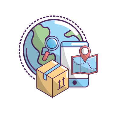 paket sipariş vektör çizim için teslimat ulaşım hizmeti