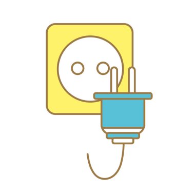 power cable to cannect in the energy, vector illustration design