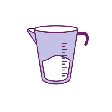 jar measures kitchen utensil object to cuisine vector illustration
