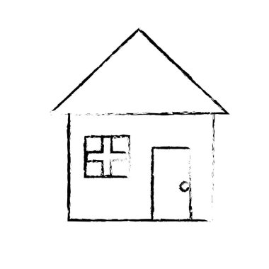 mimari tasarım simge vektör çizim ile şekil güzel ev