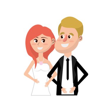 mutlu çift birlikte ve romantik kutlama vektör illüstrasyon