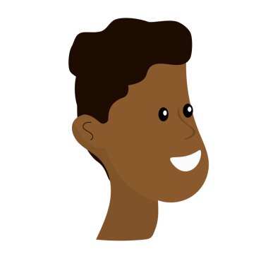 saç modeli, baş adamla mutlu ve güzel illüstrasyon vektör