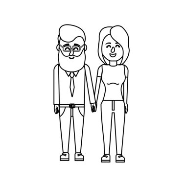 saç tasarım vektör çizim ile güzel bir çift çizgi