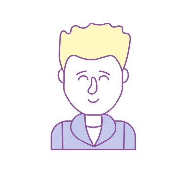 saç tasarım ve gömlek vektör çizim ile şirin adam