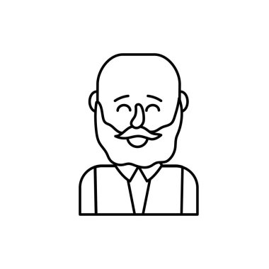 saç tasarım ve gömlek vektör çizim satırı şirin adamla