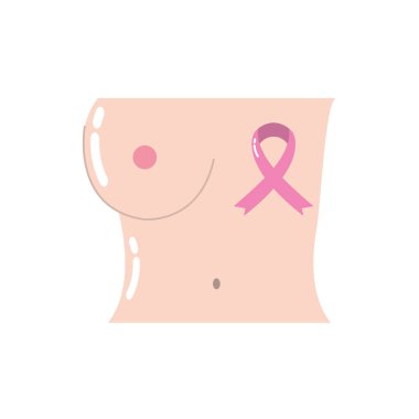 meme kanseri hastalık ve tıbbi destek vektör çizim