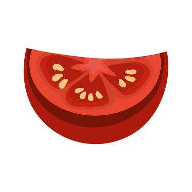 taze parça domates organ sebze, vektör çizim