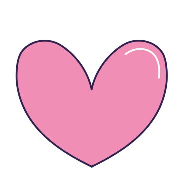 hoş kalp sembol tasarımı, vektör çizim seviyorum