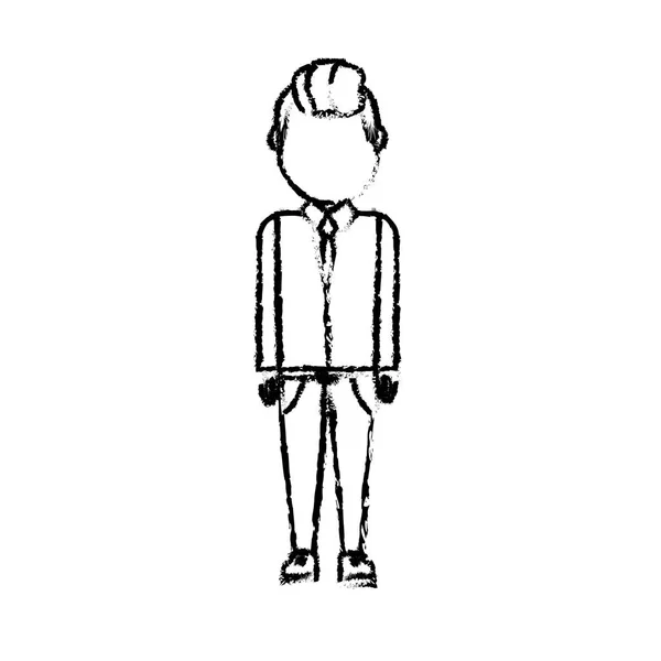 Σχήμα Γλυκός Άνθρωπος Χτένισμα Σχεδιασμό Εικονογράφηση Διάνυσμα — Διανυσματικό Αρχείο