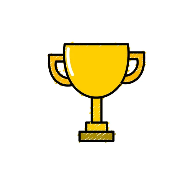 勝者のチャンピオンのベクトル図のトロフィー賞カップ — ストックベクタ