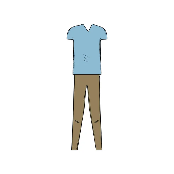Roztomilý Člověk Oblečení Design Vektorové Ilustrace — Stockový vektor