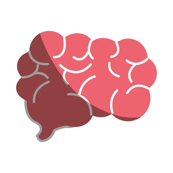 Salud Mental Inteligente Icono Del Cerebro Diseño Ilustración Vectorial — Vector de stock