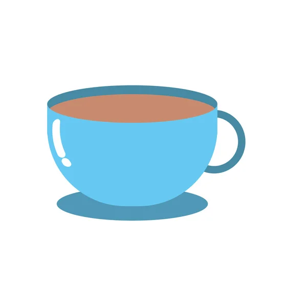 Вкусный Кофе Чашки Белом Фоне Векторной Иллюстрации — стоковый вектор