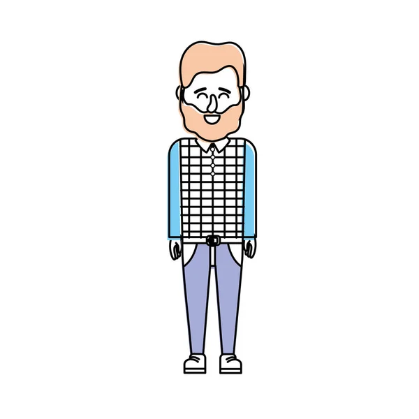 Leuke Man Met Kapsel Ontwerp Vectorillustratie — Stockvector