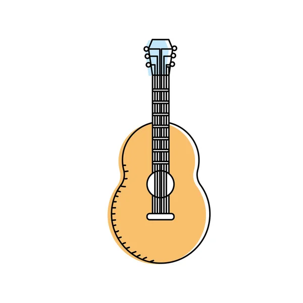 Guitarra Instrumento Musical Para Tocar Música Vetor Ilustração —  Vetores de Stock