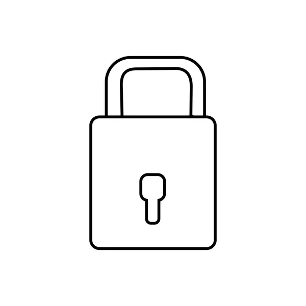 Line Padlock Have Sacurity Special Thing Vector Illustration — Stock Vector