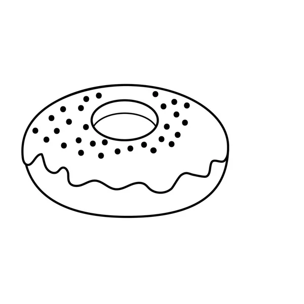 Лінія Солодкого Солодкого Пончика Пекарня Векторні Ілюстрації — стоковий вектор