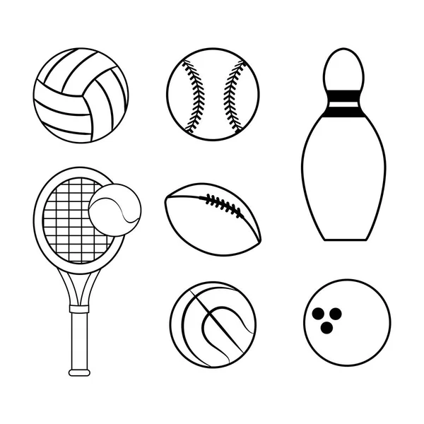 Postać Diferents Sport Gry Ikona Projektowania Ilustracja Wektorowa — Wektor stockowy