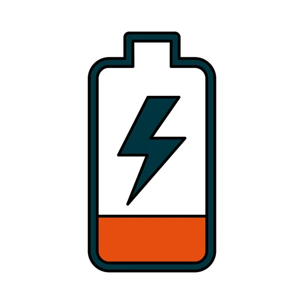 Battery Power Electric Digital Charge Vector Illustration — Stok Vektör