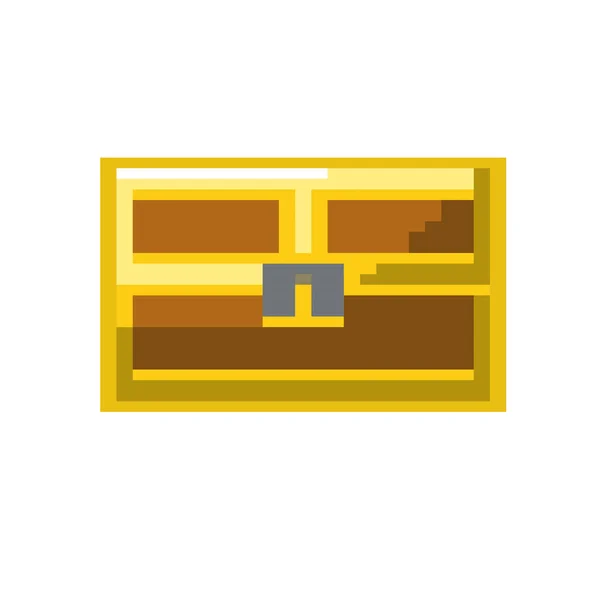 Video Game Treasure Chest Many Gold Vector Illustration — Stock Vector