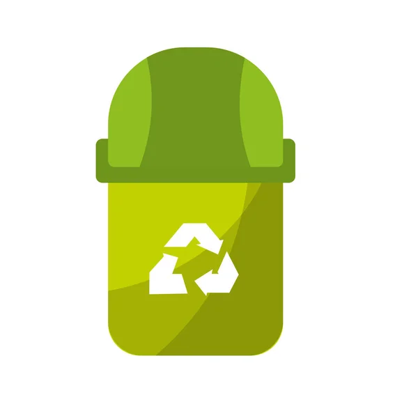 Recycling Dose Zum Schutz Der Ökologie Des Planetenvektors — Stockvektor