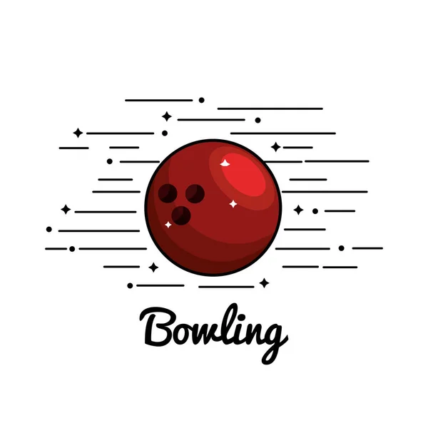 Symbol Bowling Spielen Symbol Vektor Illustration Design — Stockvektor