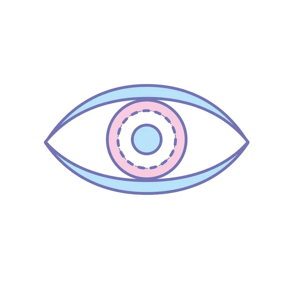 Eye Human Anatomy Optical Graphic Vector Illustration — Stock Vector