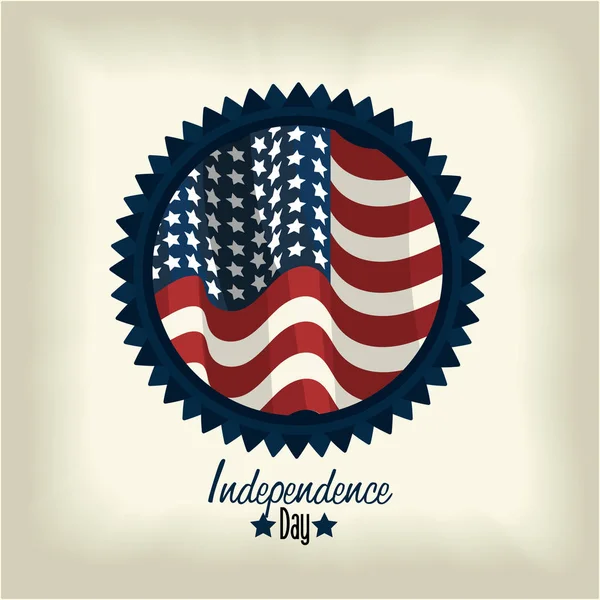 Día Independencia Con Emblema Con Marica Interior Ilustración Vectorial — Vector de stock