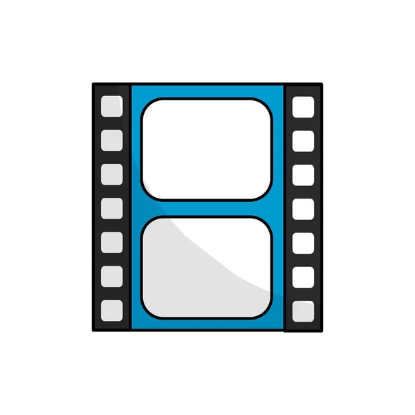 Filmstrip Naar Studio Scène Projectie Vectorillustratie — Stockvector