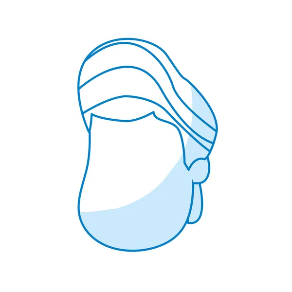 Silhouette Nice Boy Face Haistyle Vector Illustration Design — Stock Vector