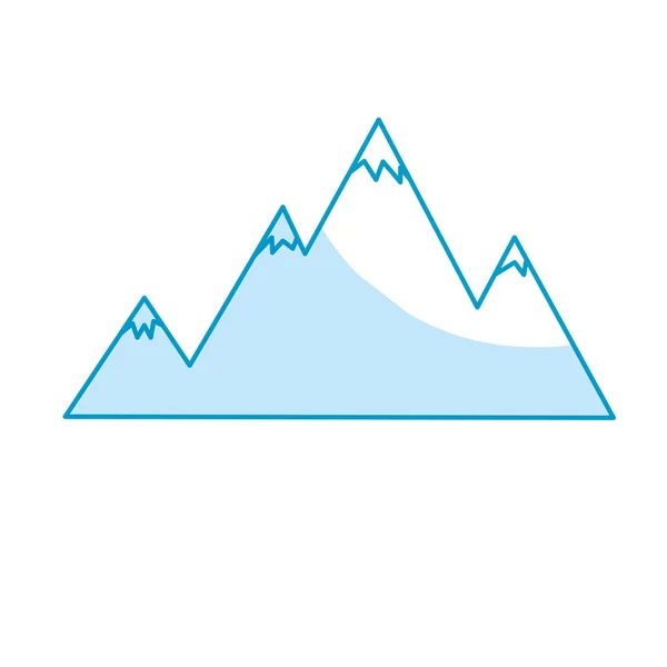 Besneeuwde Bergen Schoonheid Landschap Vectorillustratie — Stockvector