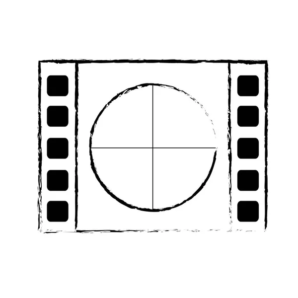 Postava Filmu Odpočítávání Promítání Filmu Vektorové Ilustrace — Stockový vektor