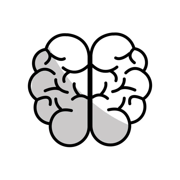 Figure Mental Health Smart Brain Icon Vector Illustration Design — Stock Vector