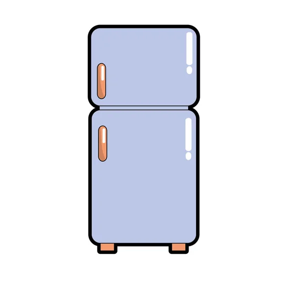 Kühlschranktechnologie Küchenutensilien Objektvektor Illustration — Stockvektor