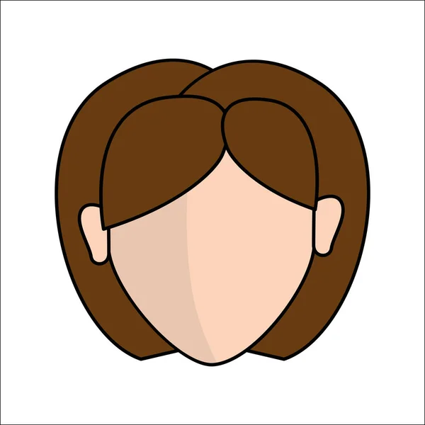 Gente Avatar Cara Mujer Icono Vector Ilustración Diseño — Vector de stock