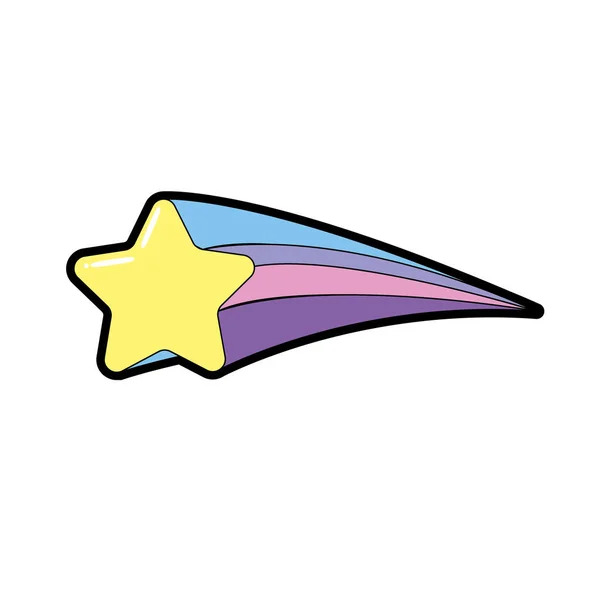 Estrella Fugaz Brillante Cielo Vector Ilustración Imagen — Vector de stock